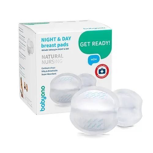 Вкладки лактаційні "DAY & NIGHT" (40шт/уп.) "BabyOno" 297/01 фото
