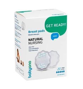 Вкладки лактаційні "Natural nursing" (Білий) (24шт/уп.) "BabyOno" 298/01 фото