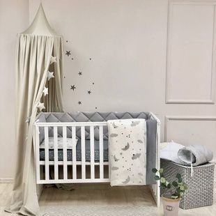 Комплект Маленька Соня Baby Mix Хмаринки сірі з місяцем 0291487 фото