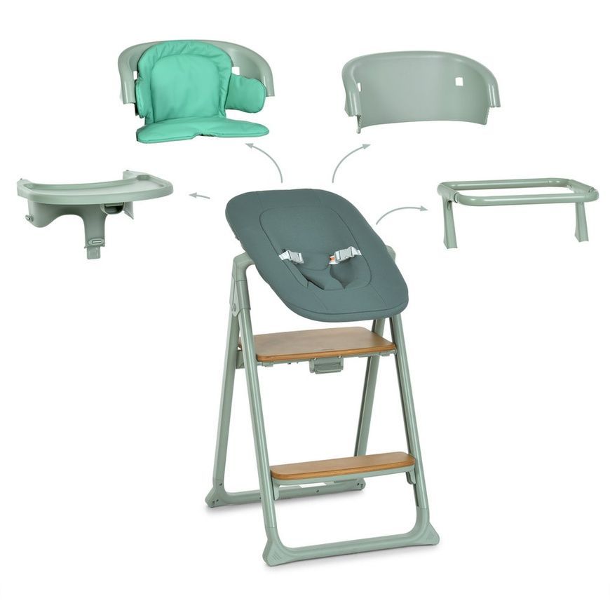 Стільчик для годування 4 в 1 El Camino Growee ME 1222 Sage Green ME 1222 Sage Green фото