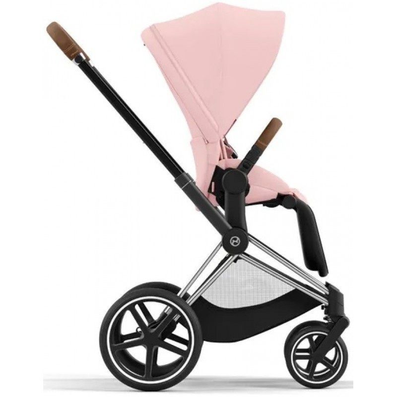 Прогулянкова коляска Cybex Priam 4.0 Chrome Brown Flame Peach Pink 521002319/523000763 фото