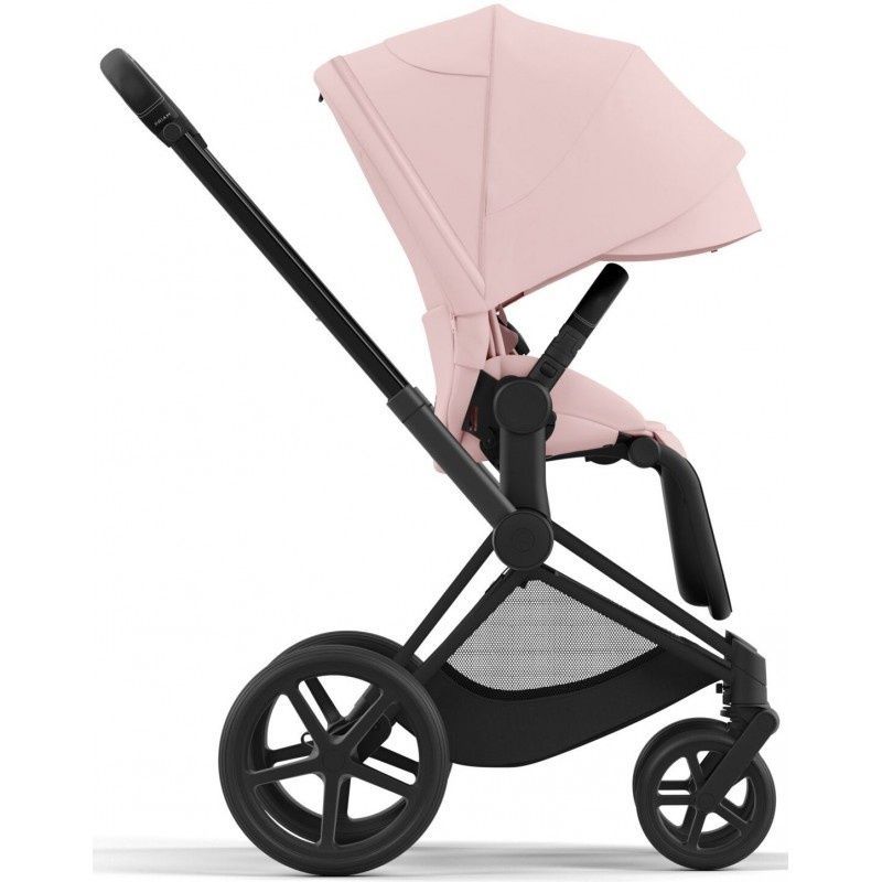 Прогулянкова коляска Cybex Priam 4.0 Matt Black Flame Peach Pink 521002331/523000763 фото