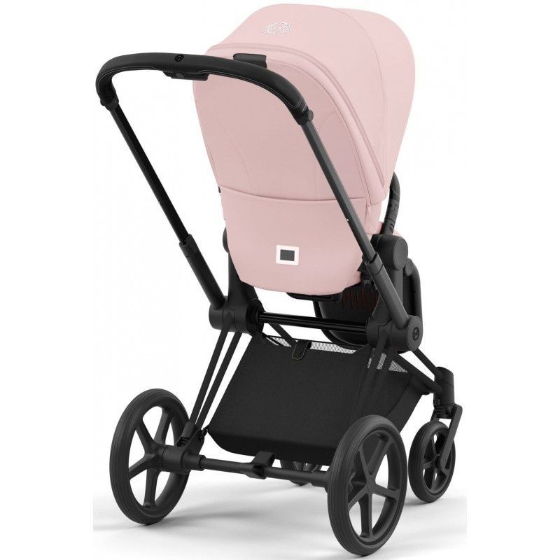 Прогулянкова коляска Cybex Priam 4.0 Matt Black Flame Peach Pink 521002331/523000763 фото