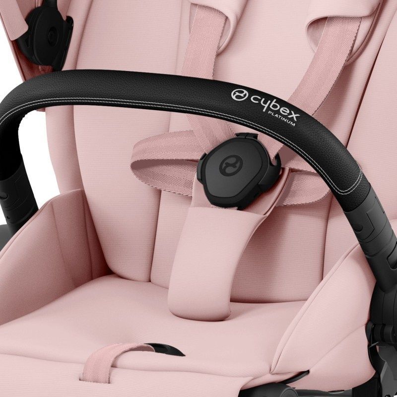 Прогулянкова коляска Cybex Priam 4.0 Matt Black Flame Peach Pink 521002331/523000763 фото