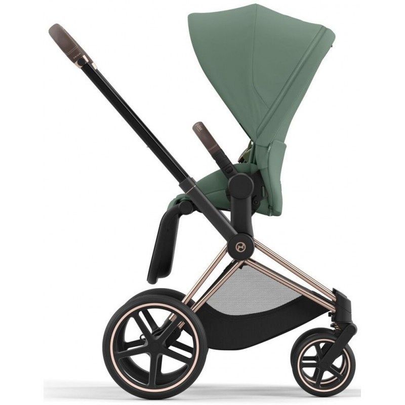 Прогулянкова коляска Cybex Priam 4.0 Rose gold Flame Leaf Green 521002337/523000773 фото