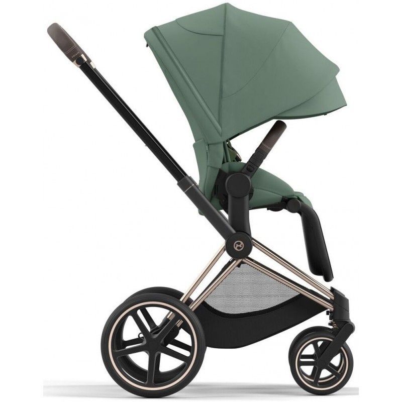 Прогулянкова коляска Cybex Priam 4.0 Rose gold Flame Leaf Green 521002337/523000773 фото
