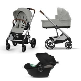 Коляска 3 в 1 Cybex Balios S Lux 2025 Stone Grey mit Aton B2 i-Size Volcano Black 524001179/521003589 фото