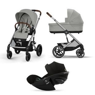 Коляска 3 в 1 Cybex Balios S Lux 2025 Stone Grey mit Cloud G i-Size Moon Black Plus 524001179/523001151 фото