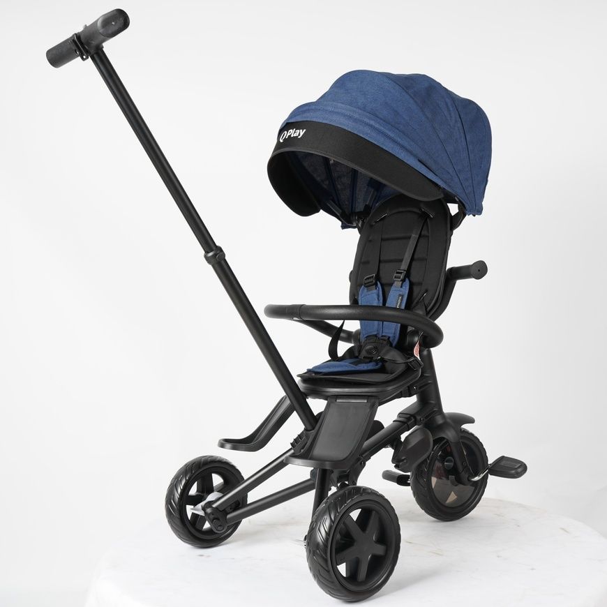 Велосипед триколісний складний Qplay Nova Niello Blue S700-12Nova+EvaBlue фото