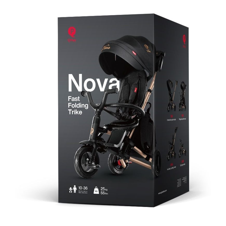 Велосипед триколісний складний Qplay Nova+ Rubber Gold S700Nova+RubberGold фото