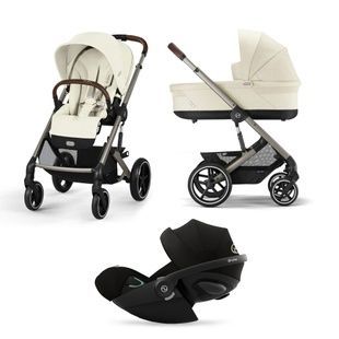 Коляска 3 в 1 Cybex Balios S Lux 2025 Seashell Beige mit Cloud G i-Size Moon Black Plus 524001203/523001151 фото