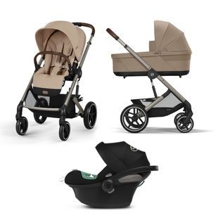 Коляска 3 в 1 Cybex Balios S Lux 2025 Almond Beige mit Aton B2 i-Size Volcano Black 524001211/521003589 фото