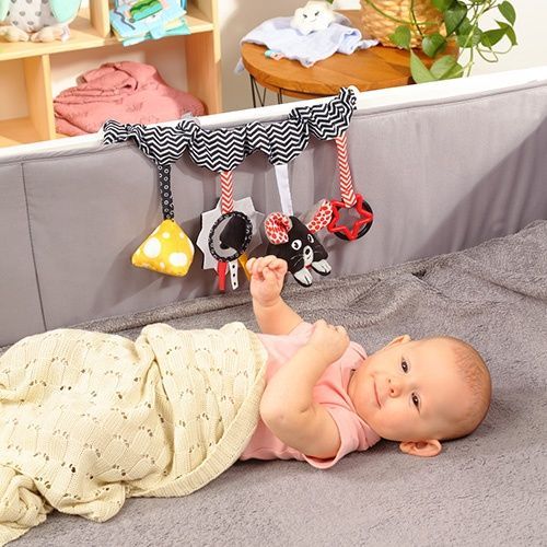 Іграшка - підвіска контрасна BabyOno, Мишеня та сир 797 фото