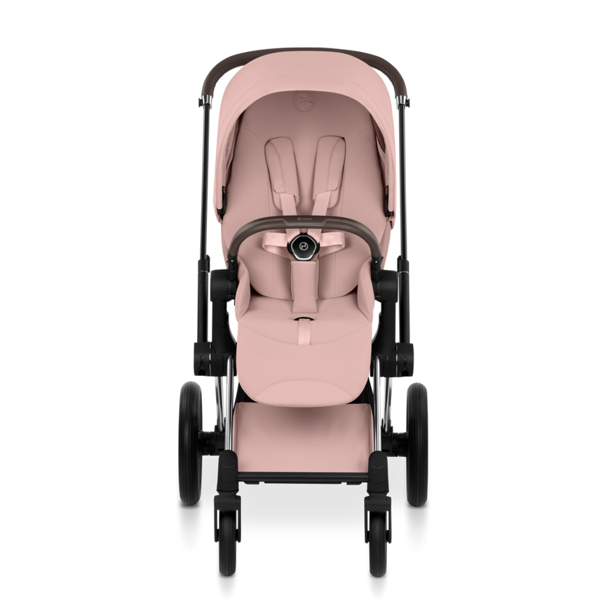 Коляска 2 в 1 Cybex Priam 5.0 Style Peach Pink Chrome Brown 526000201/r фото