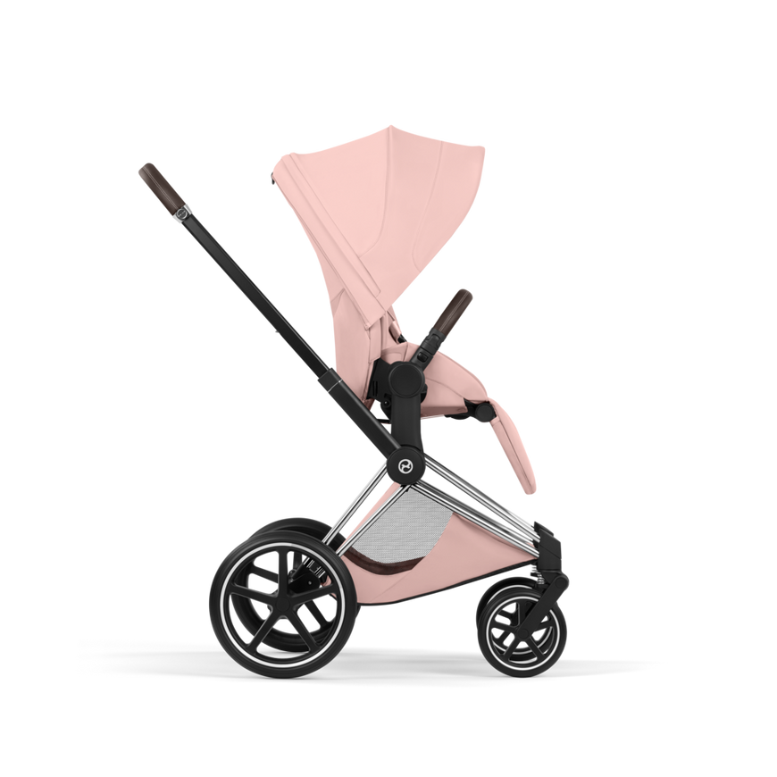 Коляска 2 в 1 Cybex Priam 5.0 Style Peach Pink Chrome Brown 526000201/r фото