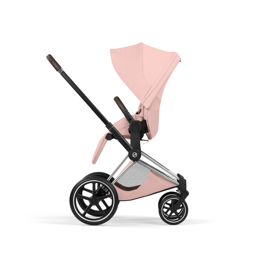 Коляска 2 в 1 Cybex Priam 5.0 Style Peach Pink Chrome Brown 526000201/r фото