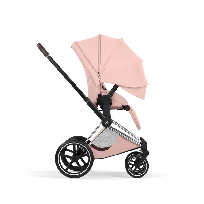 Коляска 2 в 1 Cybex Priam 5.0 Style Peach Pink Chrome Brown 526000201/r фото