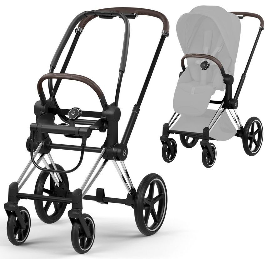 Коляска 2 в 1 Cybex Priam 5.0 Style City Grey Chrome Brown 526000201/526000359 фото