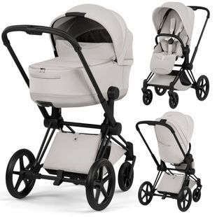Коляска 2 в 1 Cybex Priam 5.0 Style City Grey Matt Black 526000211/526000359 фото
