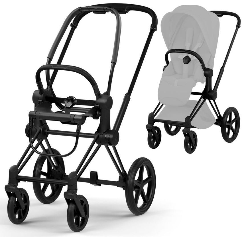 Коляска 2 в 1 Cybex Priam 5.0 Style City Grey Matt Black 526000211/526000359 фото