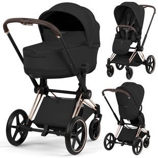 Коляска 2 в 1 Cybex Priam 5.0 Style Sepia Black Rose gold 526000221/526000353 фото