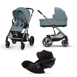 Коляска 3 в 1 Cybex Balios S Lux 2025 Stormy Blue mit Cloud G i-Size Magic Black 524001195/524001361 фото