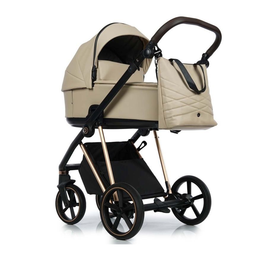 Коляска 2 в 1 Roan Ivi 2.0 Caramel ECO Rose Gold R-IE-CAG фото