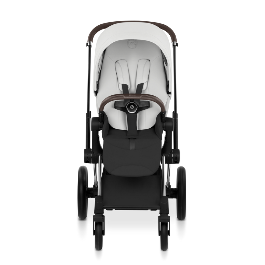 Коляска 2 в 1 Cybex Priam 5.0 Style Off White Chrome Brown 526000201/526000383 фото