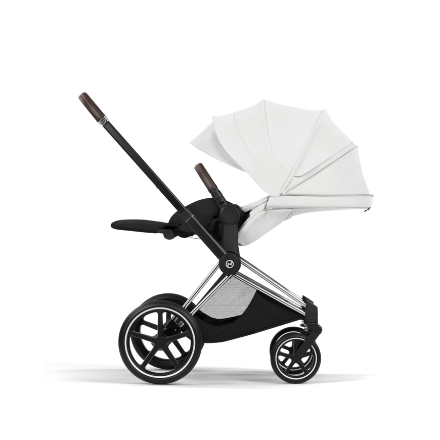 Коляска 2 в 1 Cybex Priam 5.0 Style Off White Chrome Brown 526000201/526000383 фото