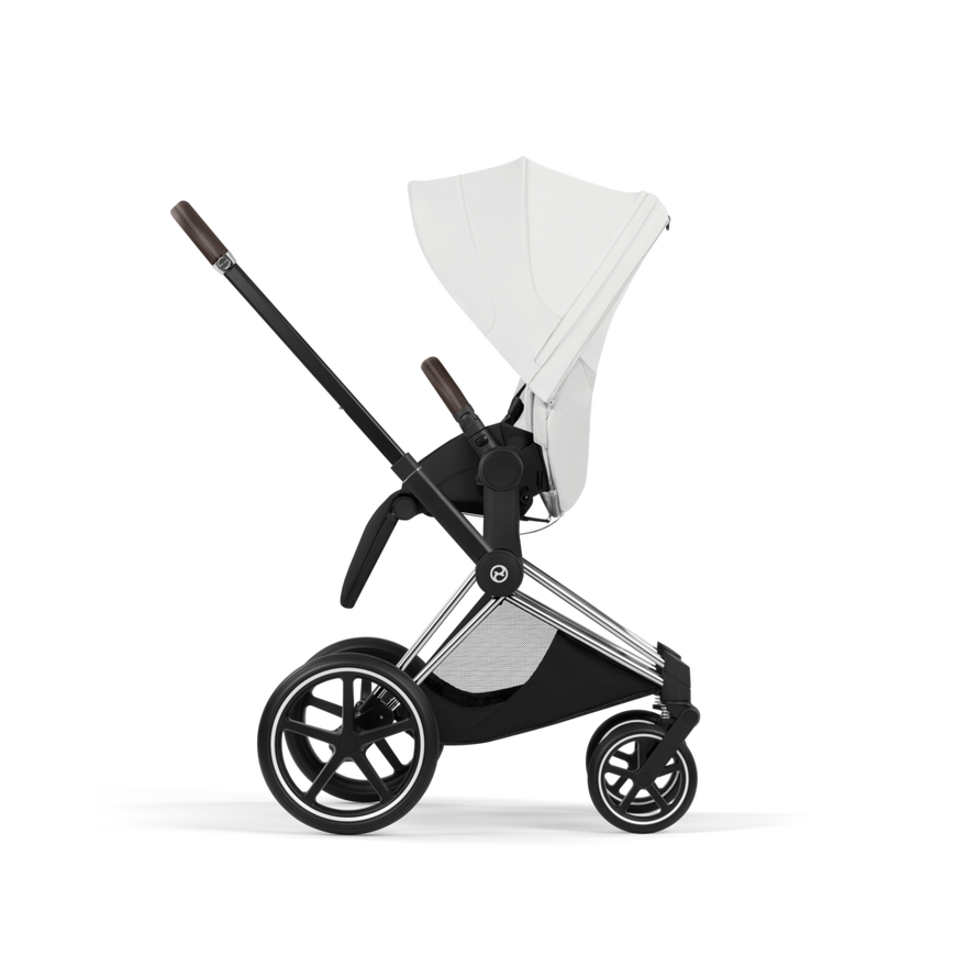 Коляска 2 в 1 Cybex Priam 5.0 Style Off White Chrome Brown 526000201/526000383 фото