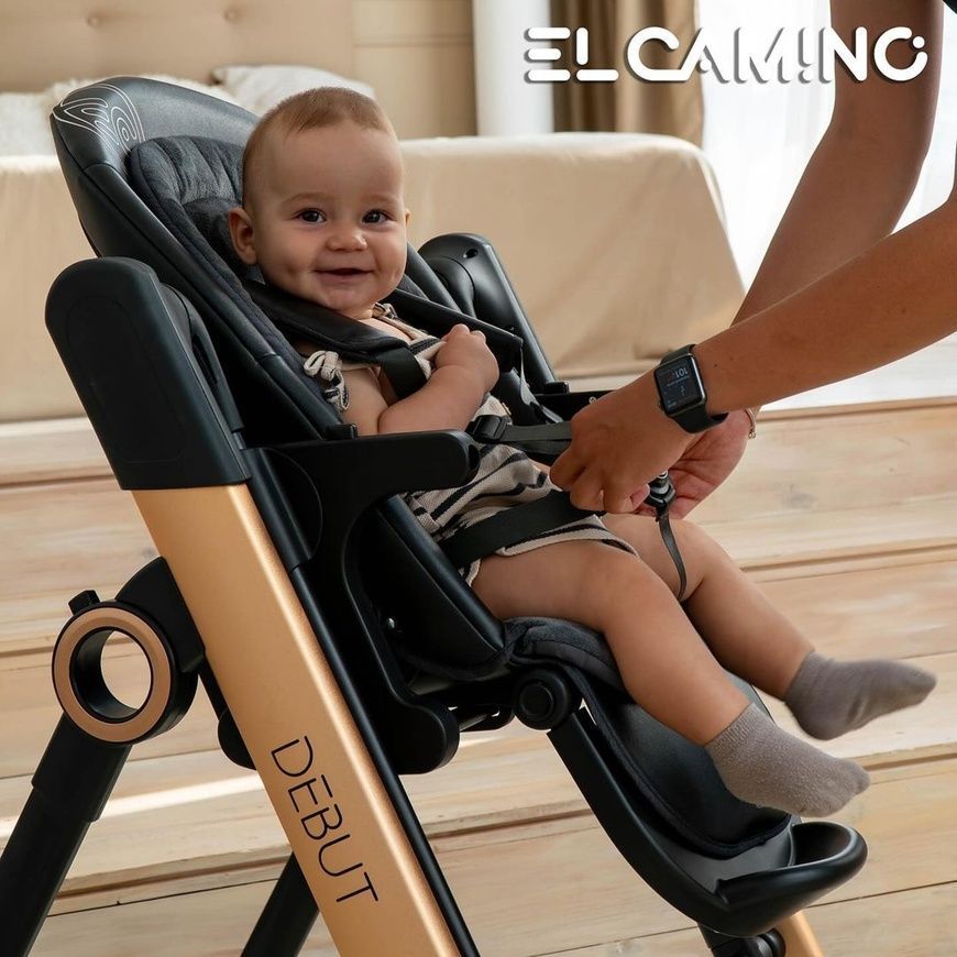 Стільчик для годування El Camino Debut ME 1102 Posh Black ME 1102 Posh Black фото