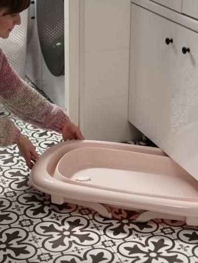 Складна ванночка з індикатором температури Tega Baby, рожева FB-004-107 фото