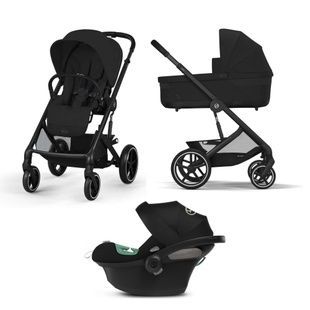 Коляска 3 в 1 Cybex Balios S Lux 2025 Moon Black mit Aton B2 i-Size Volcano Black 524001171/521003589 фото