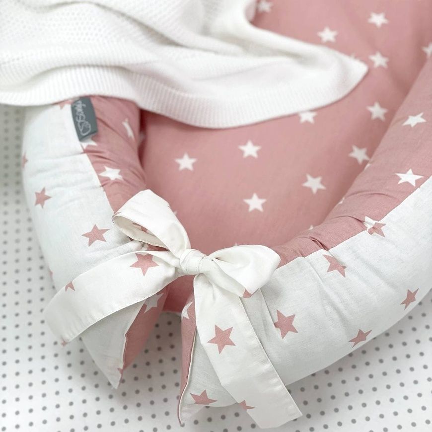 Кокон позиціонер Baby Design Зірки на пудрі 5019713 фото