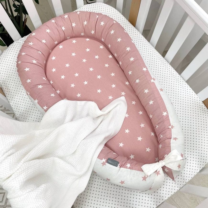 Кокон позиціонер Baby Design Зірки на пудрі 5019713 фото