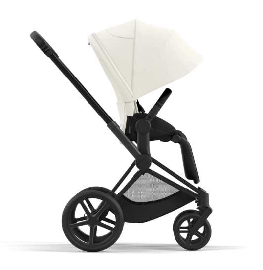 Прогулянкова коляска Cybex Priam 4.0 Matt Black Flame Off White 521002331/523000753 фото