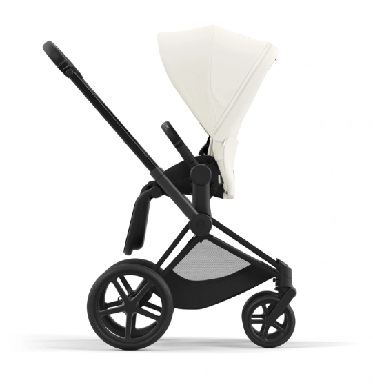 Прогулянкова коляска Cybex Priam 4.0 Matt Black Flame Off White 521002331/523000753 фото